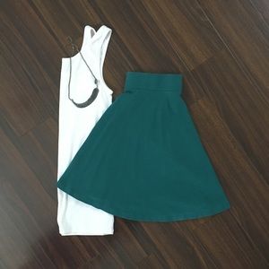 Teal Skater Skirt